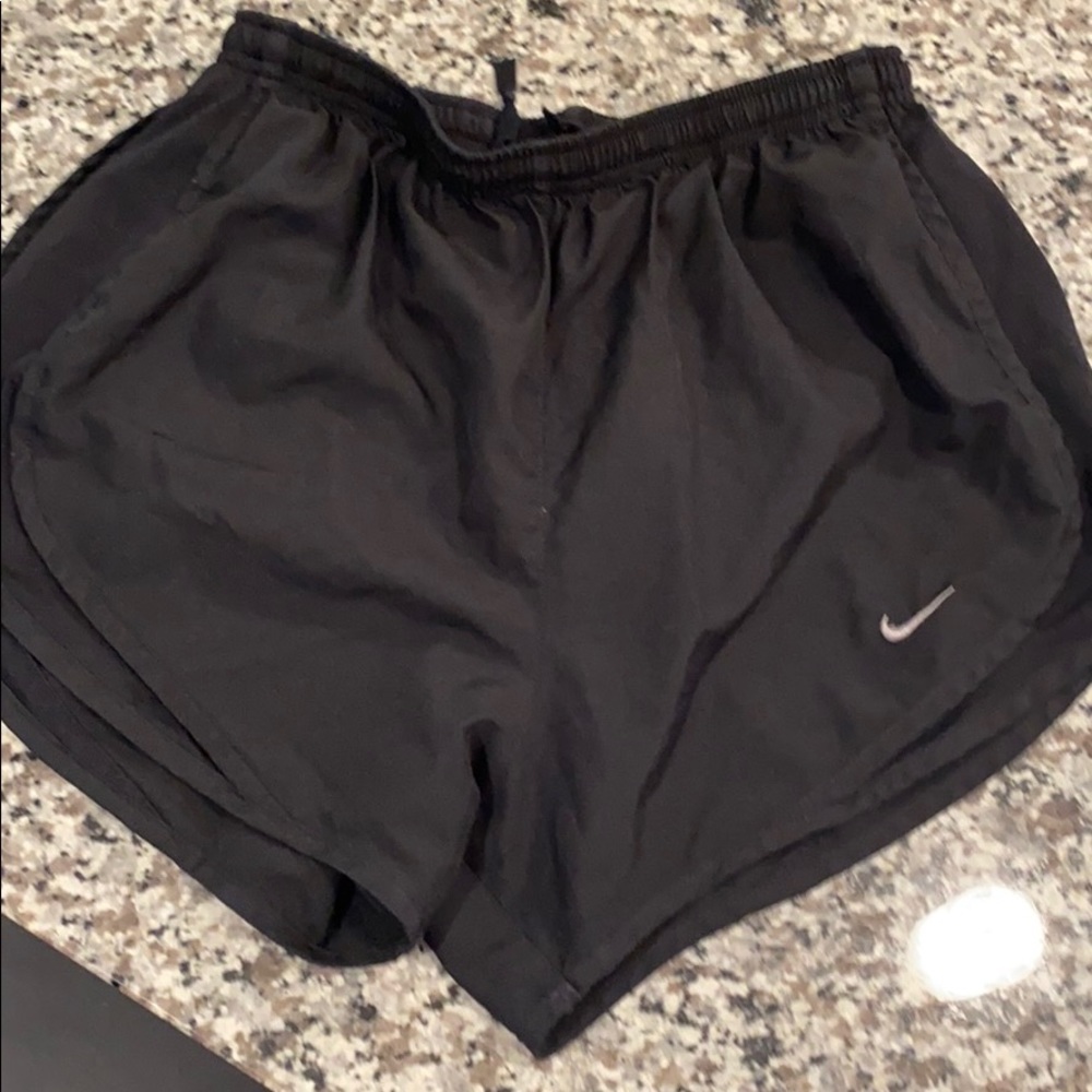 Small all black nike tempo short!